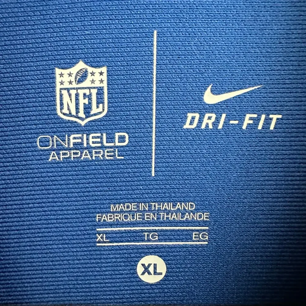 Nike NFL On Field Apparel Indianapolis Colts Blue Polo Short Sleeve Shirt XL